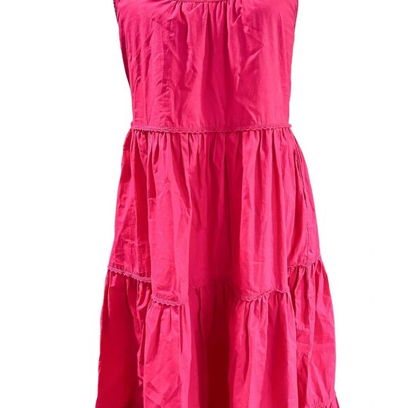 Roller Rabbit "Dakota" Dress Size Extra Small XS Women's Pink Maxi Tiered Boho - Picture 9 of 13